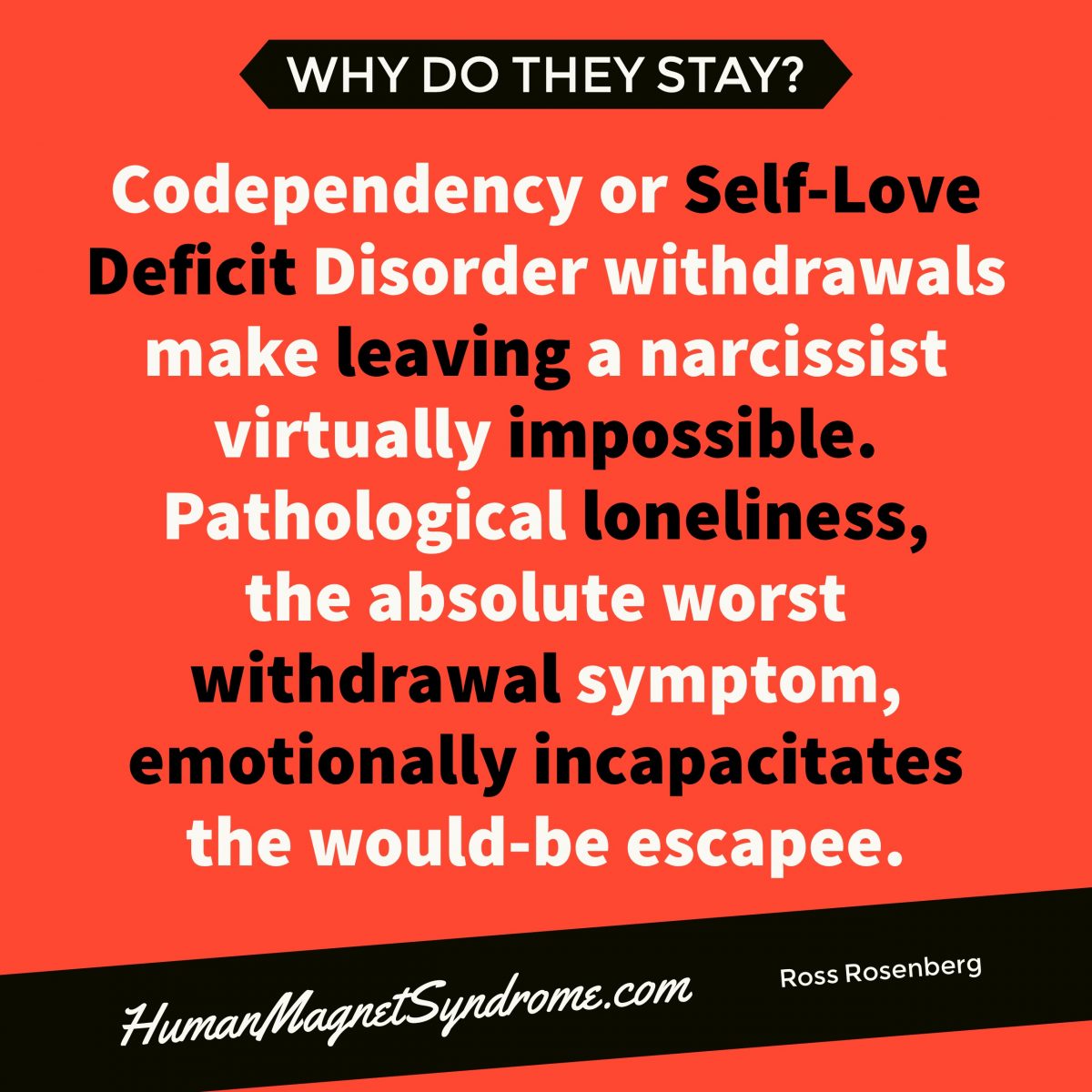 When a codependent leaves a narcissist